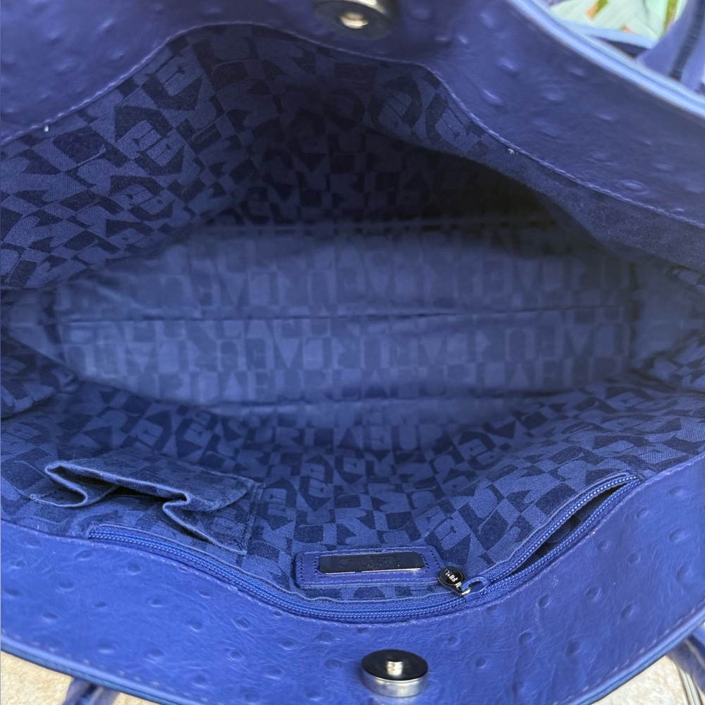 Furla Ostrich Print Leather Purse - Picture 12 of 14